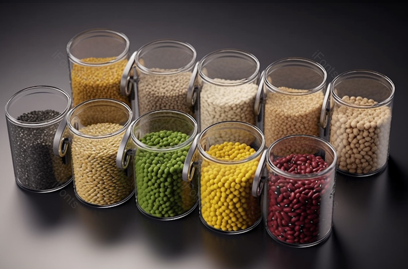 五谷杂粮圆形玻璃杯摆盘图,高清,摄影图,摄影图片,图片大全,摄影图免费下载